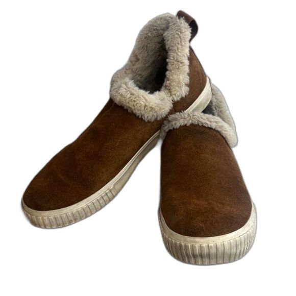 Timberland Skyla Bay Slip On Chestnut Tan Faux Fur Slippers Casual Shoe Size 8.5 - Picture 2 of 11